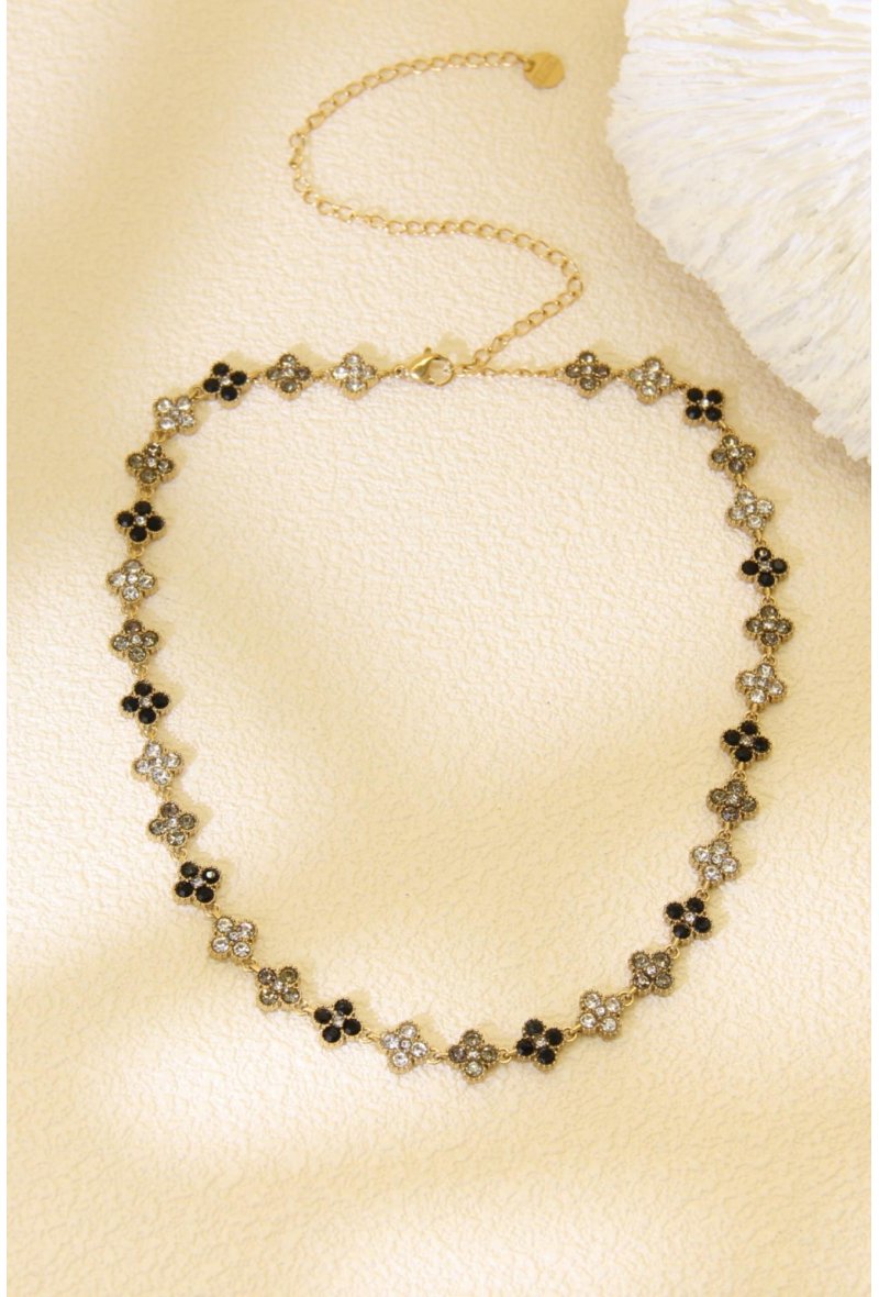 Collier Princesse Ras-du-Cou noir & blanc