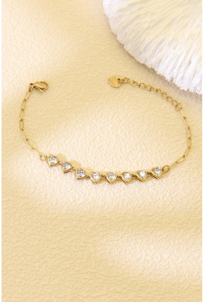 Bracelet Boucle Strass Doré