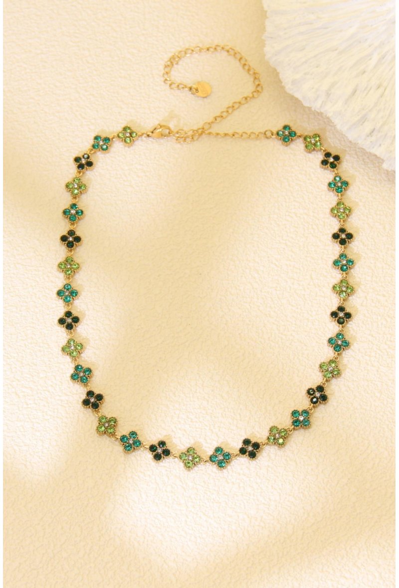 Collier Princesse Ras-du-Cou vert