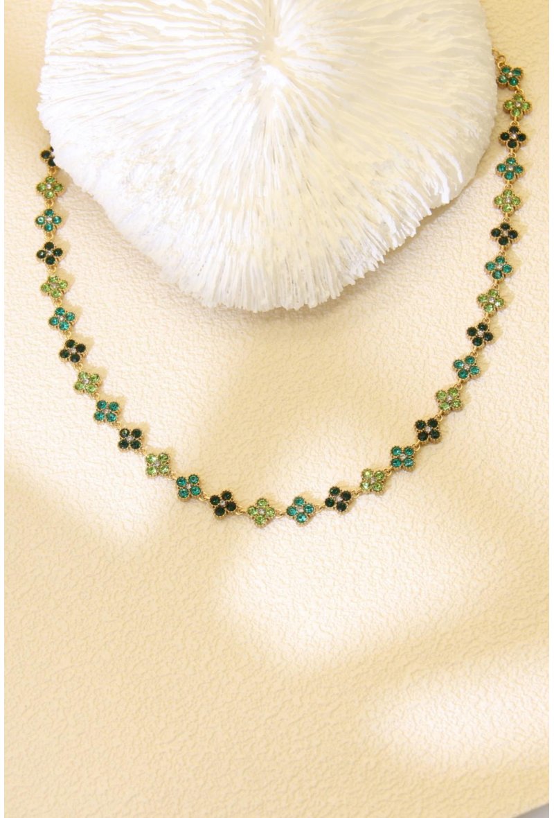 Collier Princesse Ras-du-Cou vert
