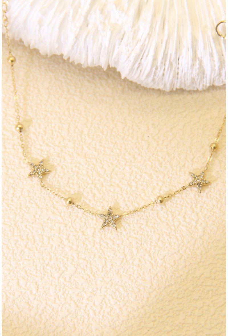 Bracelet Strass Étoile Doré