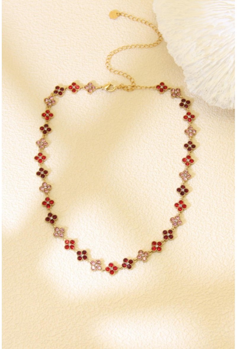 Collier Princesse Ras-du-Cou rouge