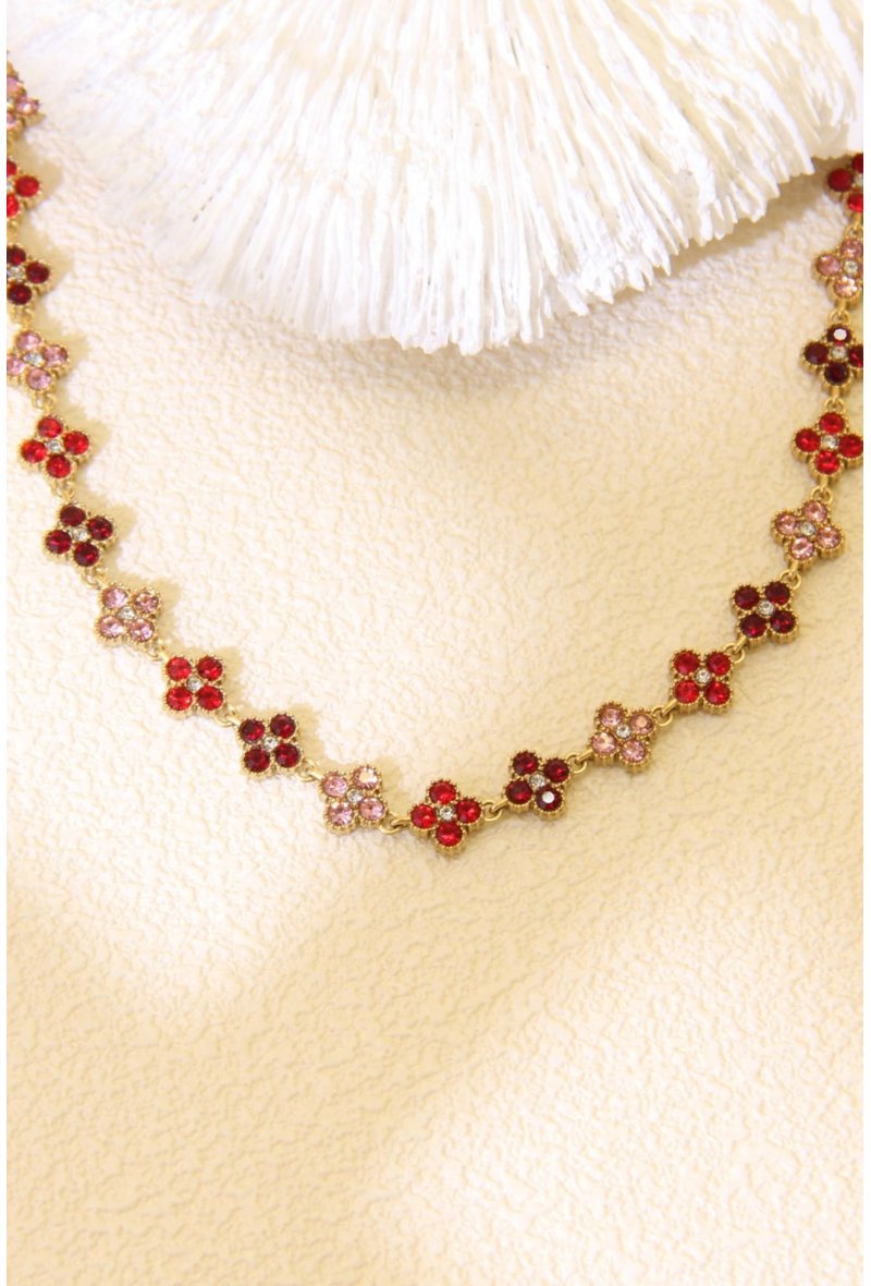 Collier Princesse Ras-du-Cou rouge