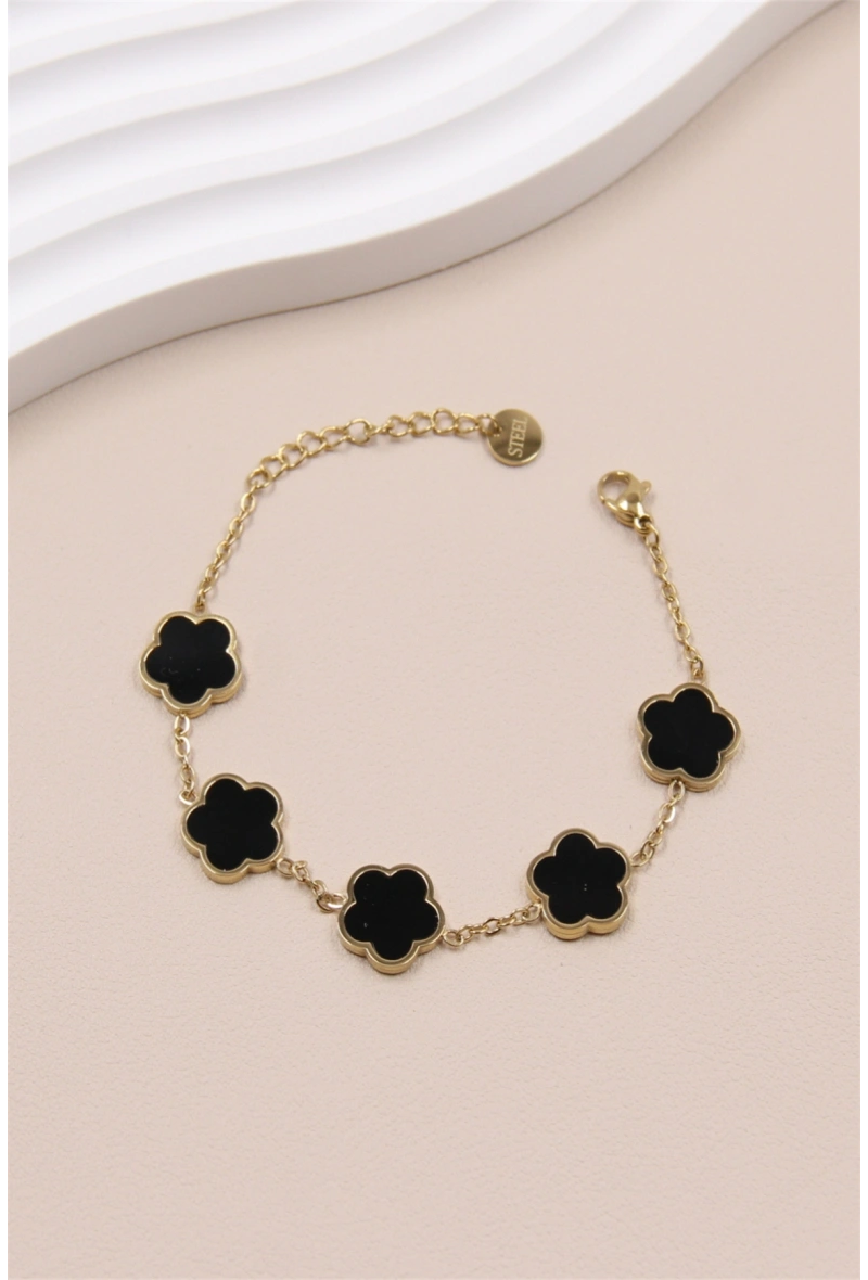Bracelet trèfle émaillé