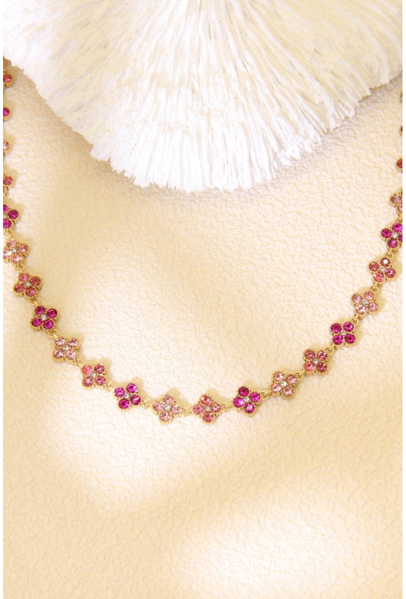 Collier Princesse Ras-du-Cou rose