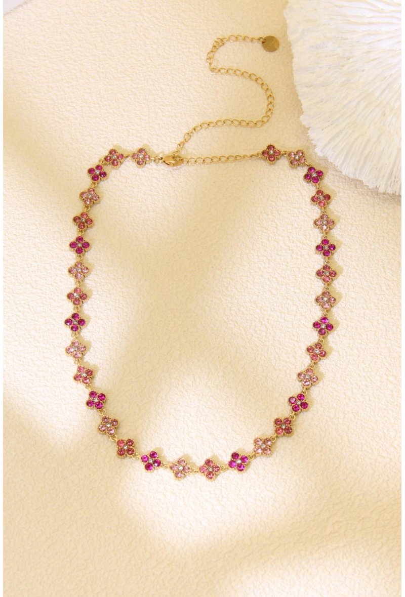 Collier Princesse Ras-du-Cou rose