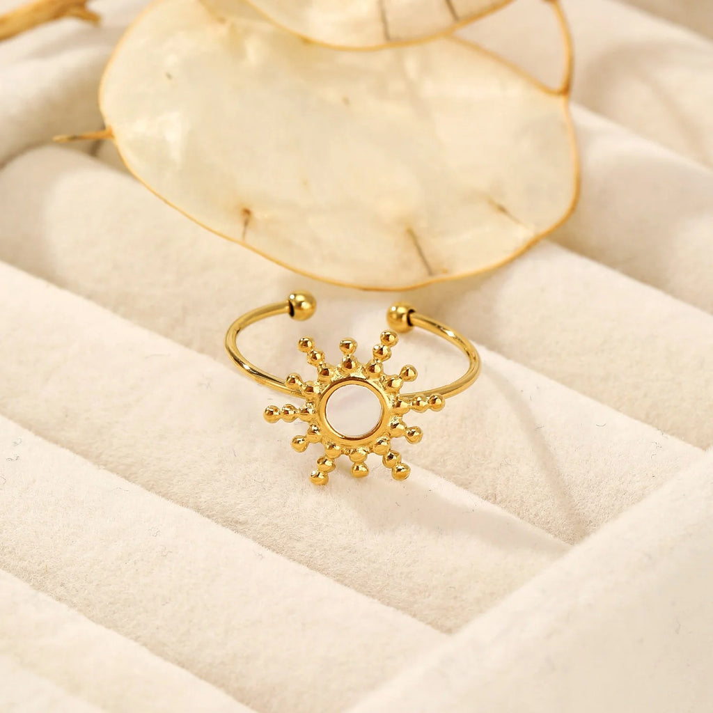 Bague Dorée Nacre Soleil