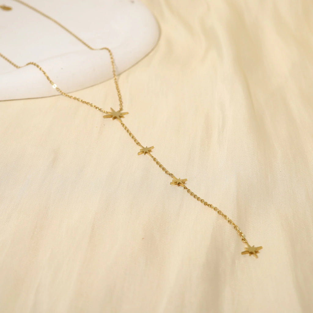 Collier Y Dorée Etoiles