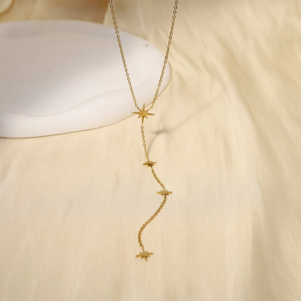 Collier Y Dorée Etoiles