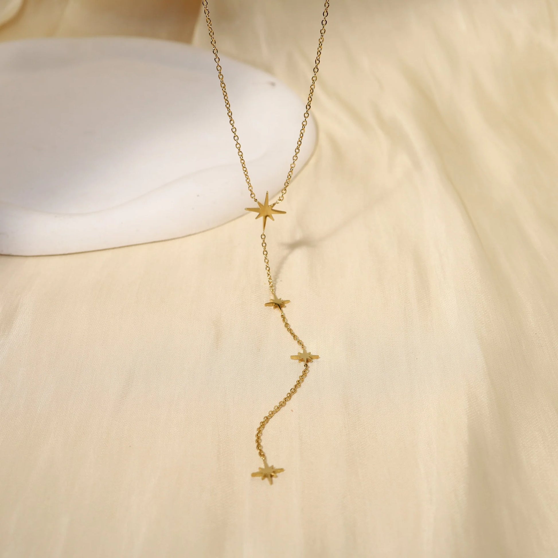 Collier Y Dorée Etoiles