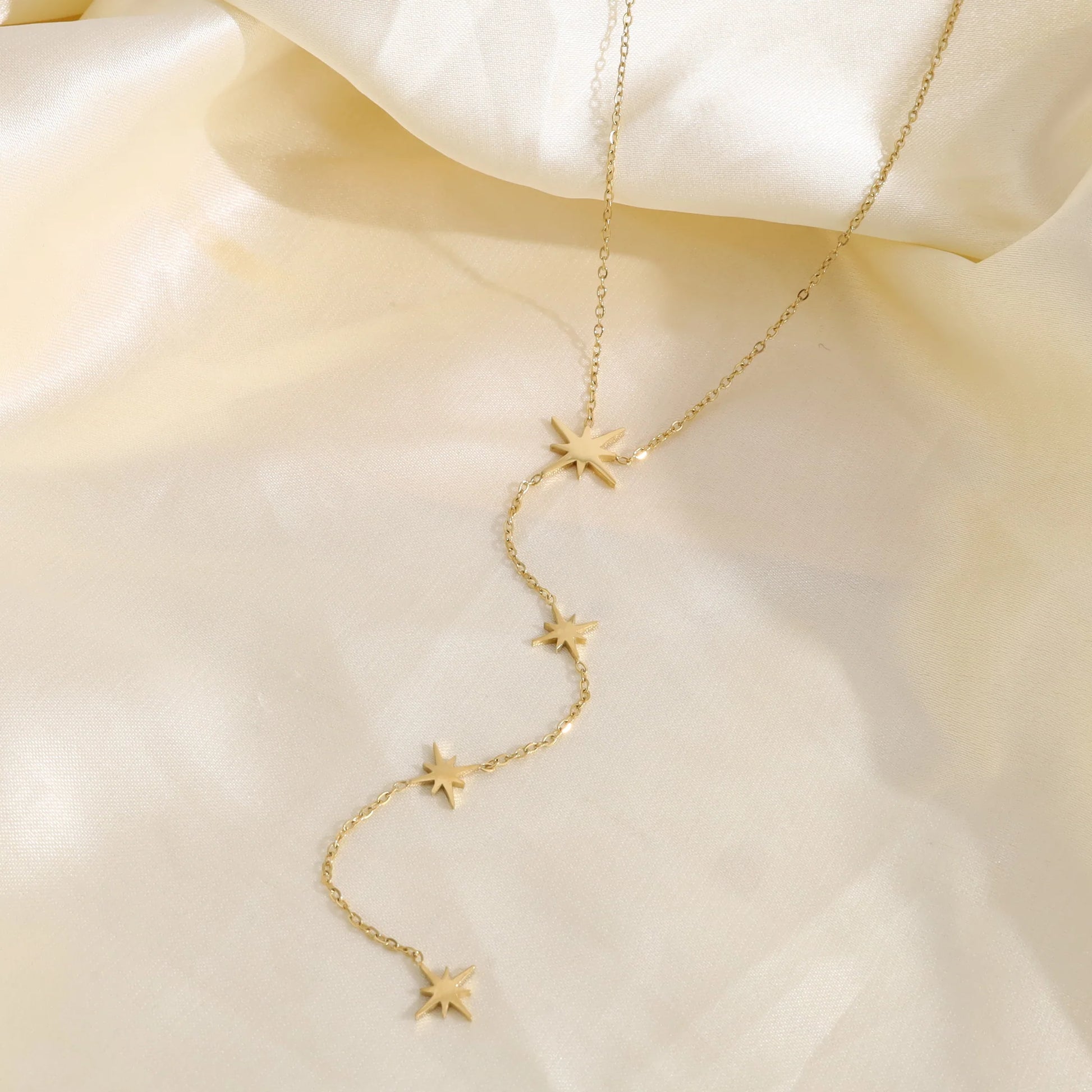 Collier Y Dorée Etoiles